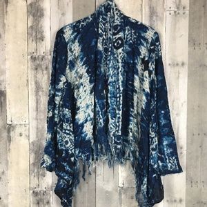 Anthropologie Small En Creme Indigo Boho Jacket